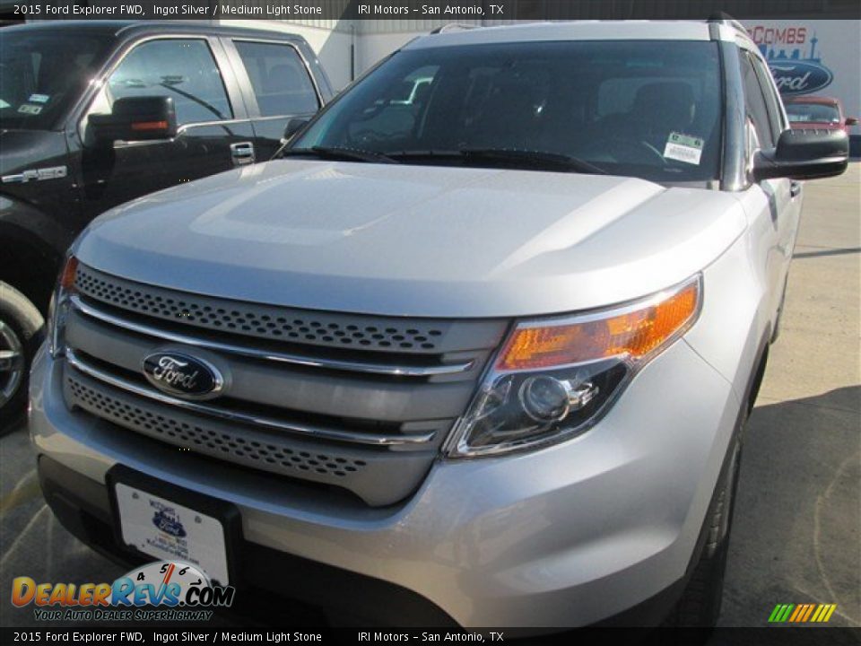 2015 Ford Explorer FWD Ingot Silver / Medium Light Stone Photo #5