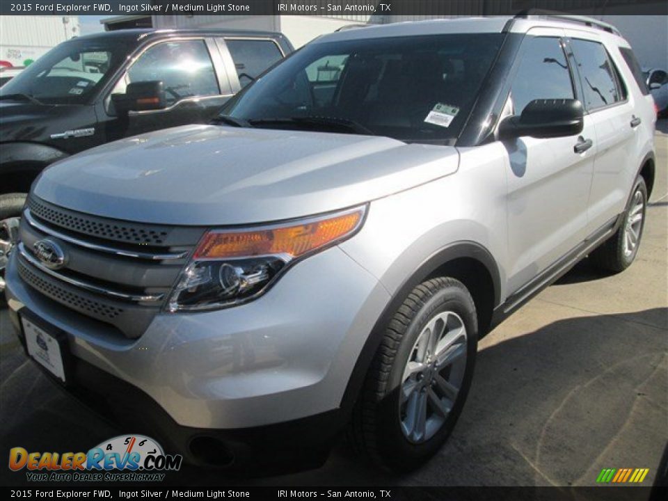 2015 Ford Explorer FWD Ingot Silver / Medium Light Stone Photo #6