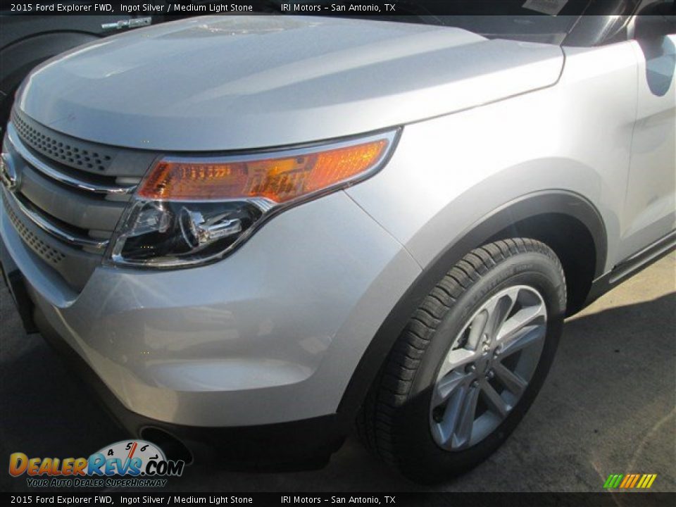2015 Ford Explorer FWD Ingot Silver / Medium Light Stone Photo #7