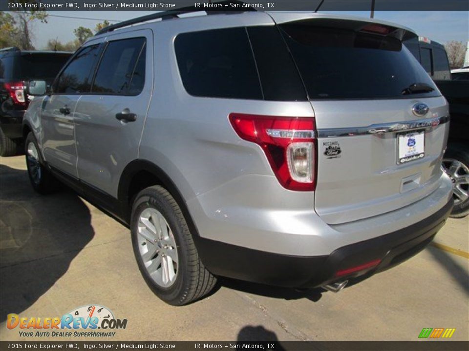 2015 Ford Explorer FWD Ingot Silver / Medium Light Stone Photo #8