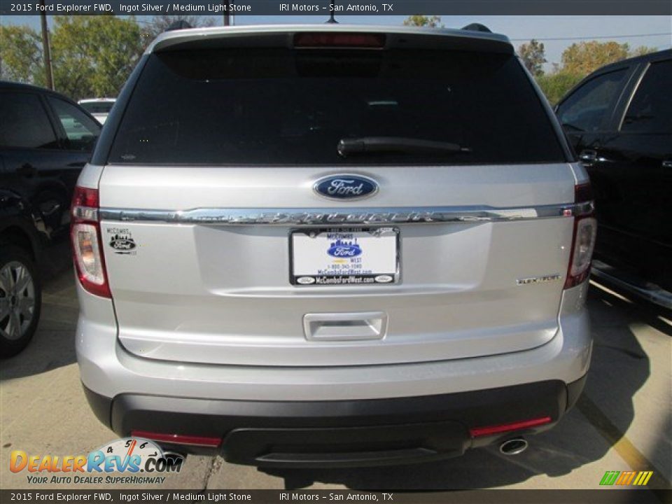 2015 Ford Explorer FWD Ingot Silver / Medium Light Stone Photo #9