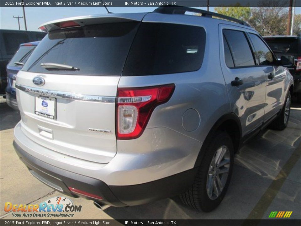 2015 Ford Explorer FWD Ingot Silver / Medium Light Stone Photo #10