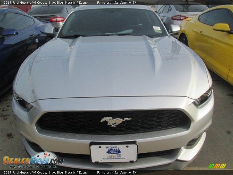 2015 Ford Mustang V6 Coupe Ingot Silver Metallic / Ebony Photo #2