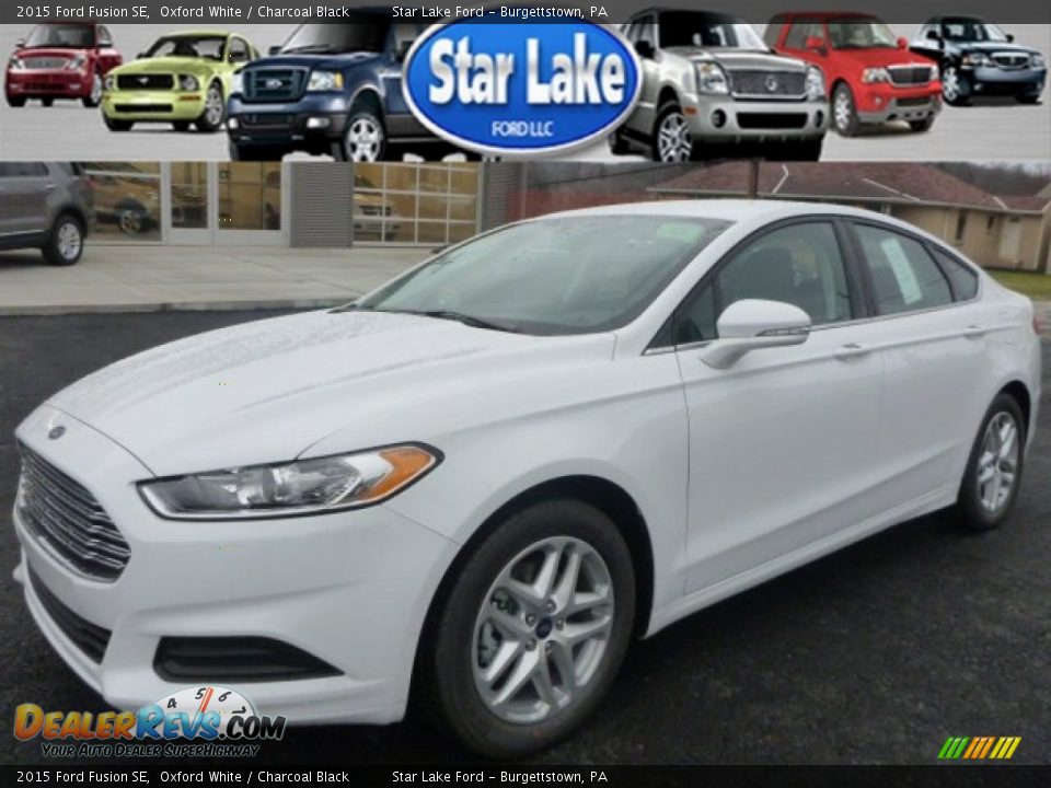 2015 Ford Fusion SE Oxford White / Charcoal Black Photo #1