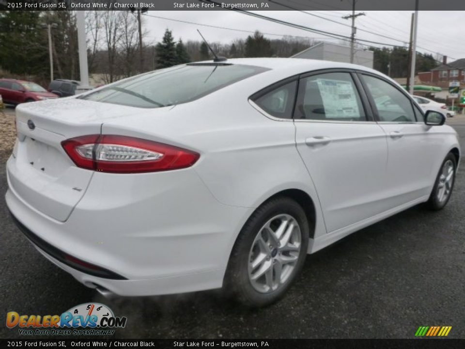 2015 Ford Fusion SE Oxford White / Charcoal Black Photo #5