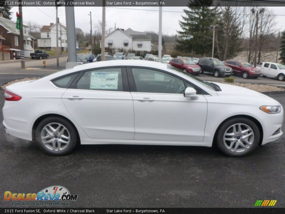 2015 Ford Fusion SE Oxford White / Charcoal Black Photo #6