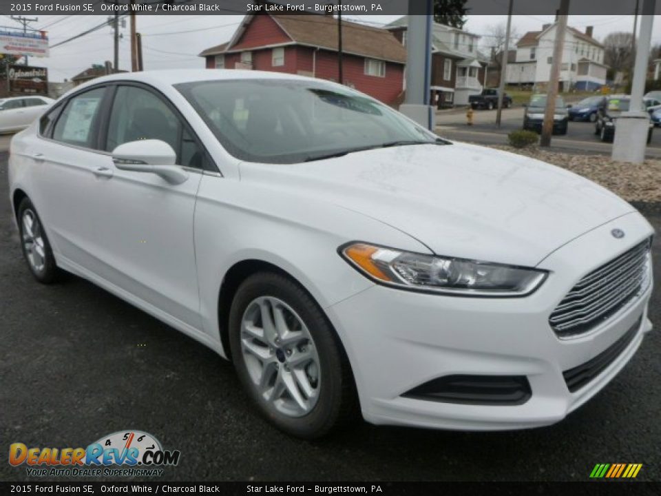 2015 Ford Fusion SE Oxford White / Charcoal Black Photo #7