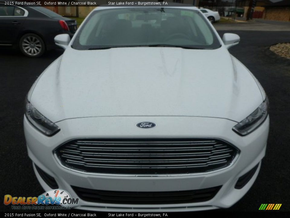 2015 Ford Fusion SE Oxford White / Charcoal Black Photo #8