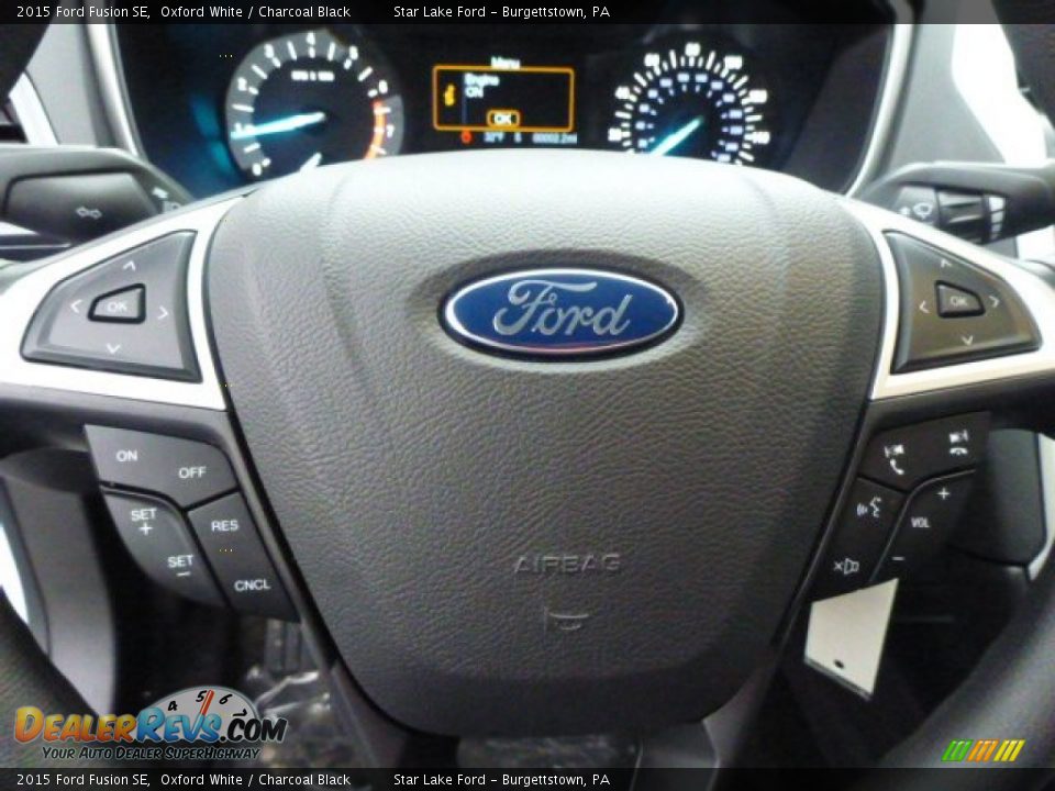 2015 Ford Fusion SE Oxford White / Charcoal Black Photo #15