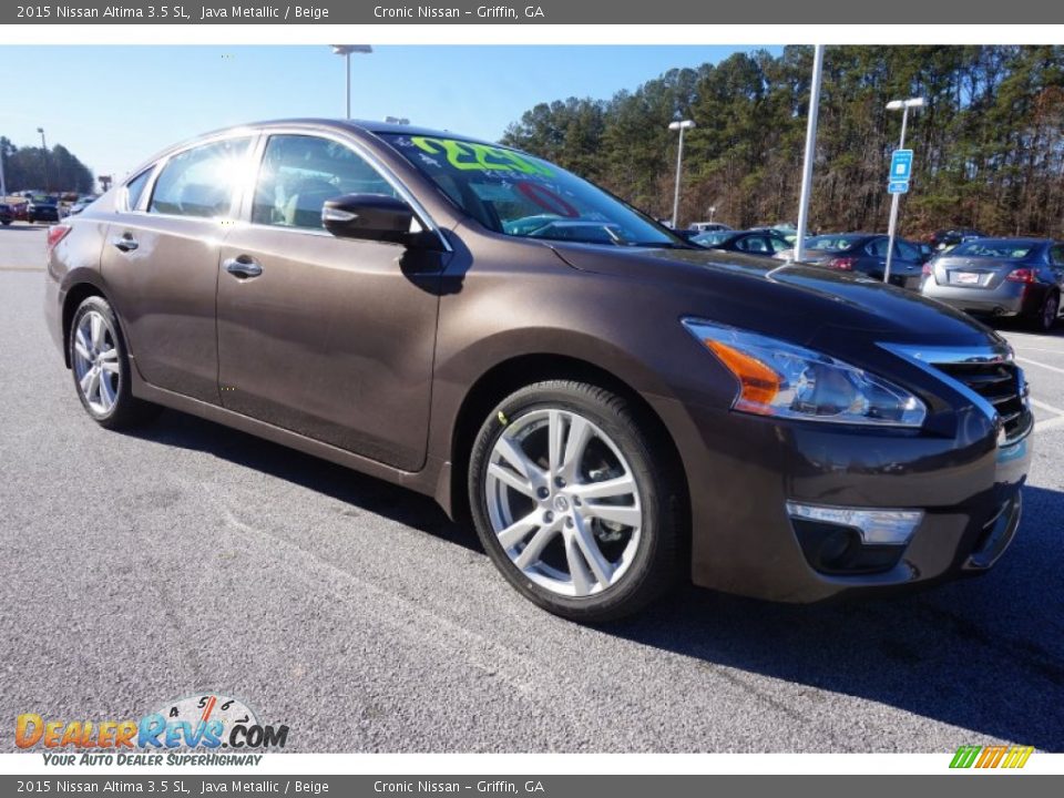 2015 Nissan Altima 3.5 SL Java Metallic / Beige Photo #7