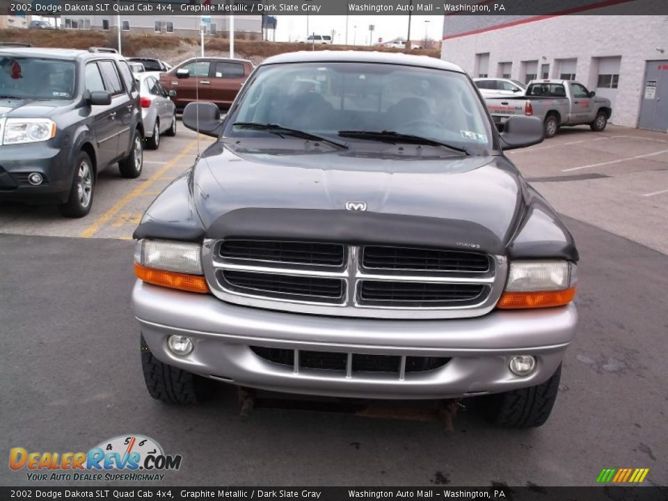 2002 Dodge Dakota SLT Quad Cab 4x4 Graphite Metallic / Dark Slate Gray Photo #3