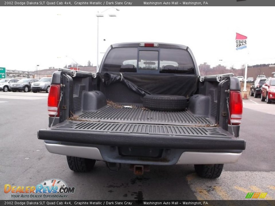 2002 Dodge Dakota SLT Quad Cab 4x4 Graphite Metallic / Dark Slate Gray Photo #9