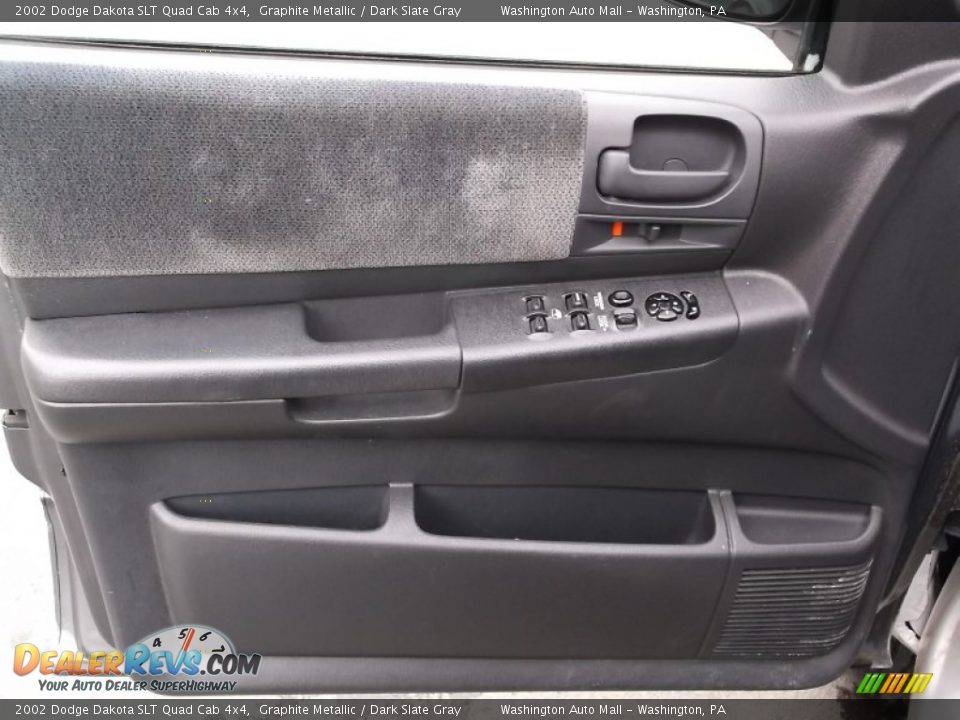 2002 Dodge Dakota SLT Quad Cab 4x4 Graphite Metallic / Dark Slate Gray Photo #10