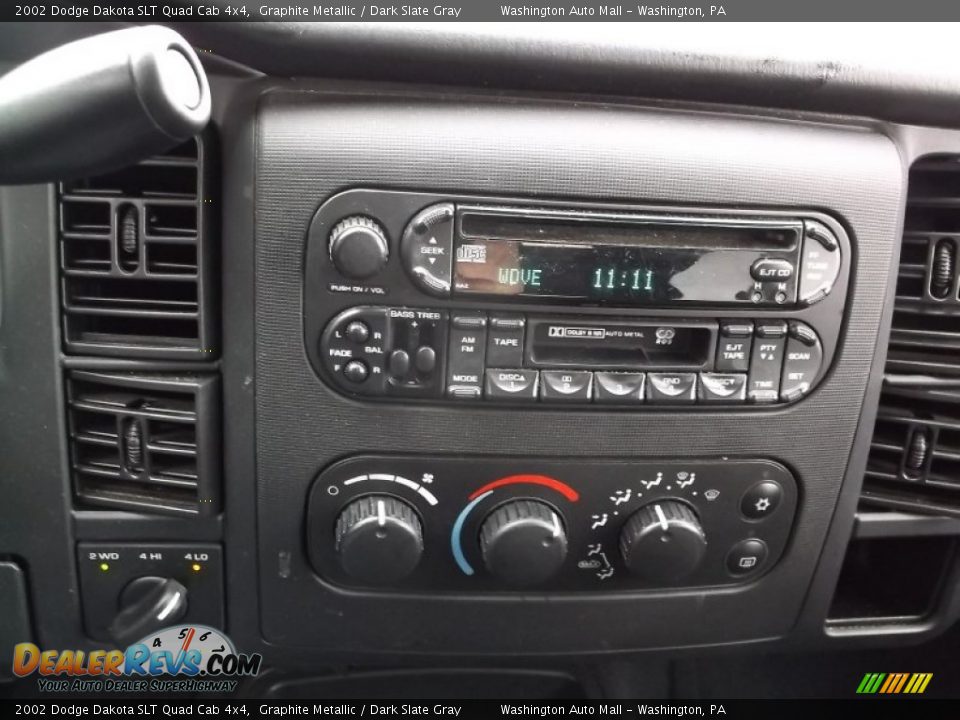 2002 Dodge Dakota SLT Quad Cab 4x4 Graphite Metallic / Dark Slate Gray Photo #14
