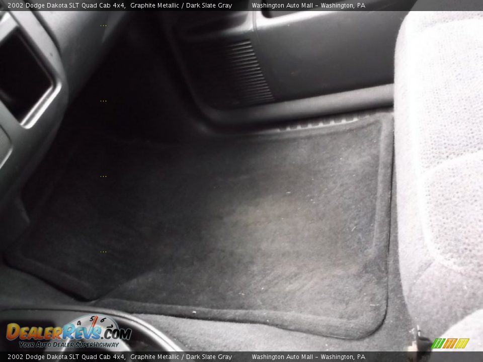2002 Dodge Dakota SLT Quad Cab 4x4 Graphite Metallic / Dark Slate Gray Photo #16