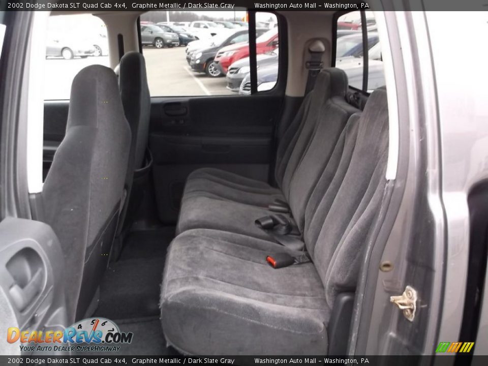 2002 Dodge Dakota SLT Quad Cab 4x4 Graphite Metallic / Dark Slate Gray Photo #17