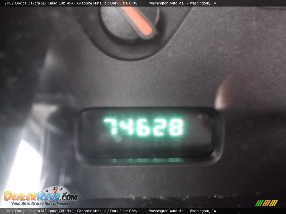 2002 Dodge Dakota SLT Quad Cab 4x4 Graphite Metallic / Dark Slate Gray Photo #20