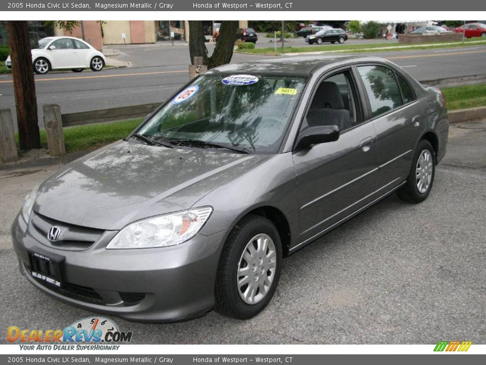 2005 Honda Civic LX Sedan Magnesium Metallic / Gray Photo #1