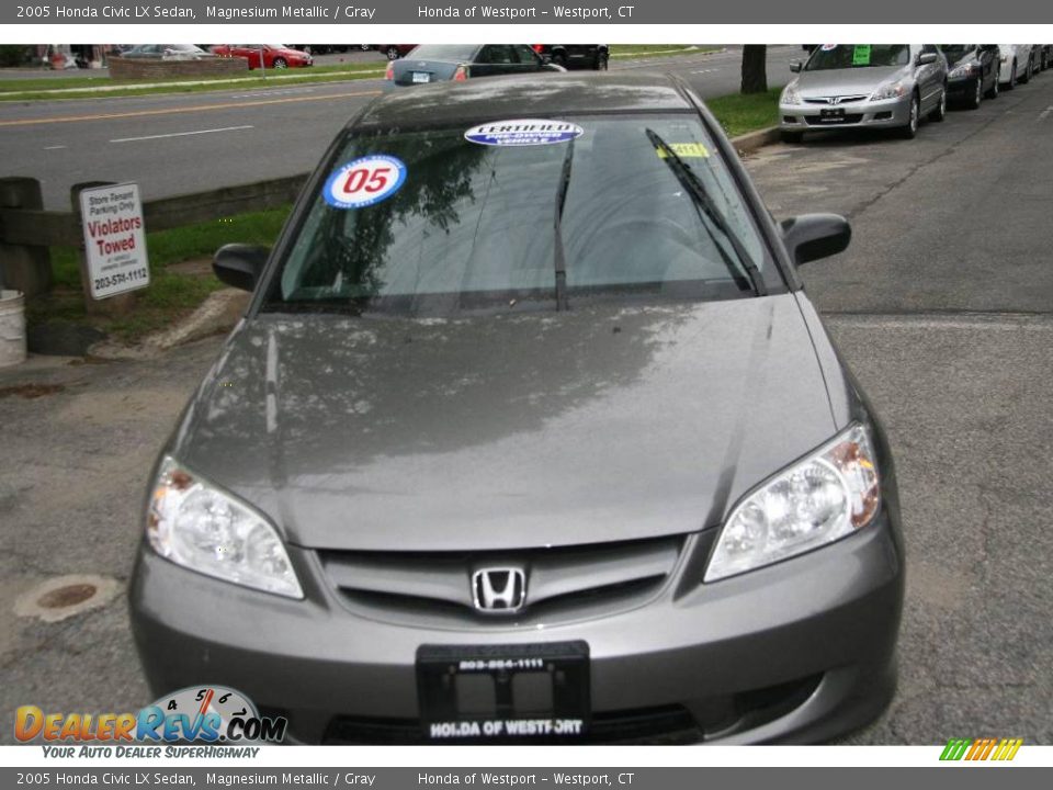 2005 Honda Civic LX Sedan Magnesium Metallic / Gray Photo #2