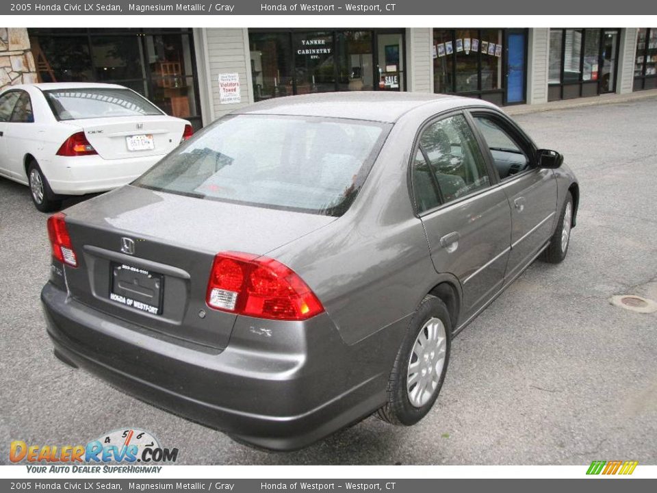 2005 Honda Civic LX Sedan Magnesium Metallic / Gray Photo #5