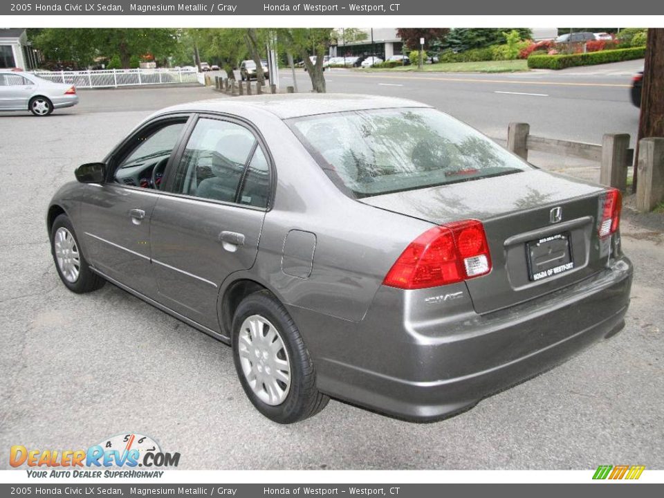 2005 Honda Civic LX Sedan Magnesium Metallic / Gray Photo #8