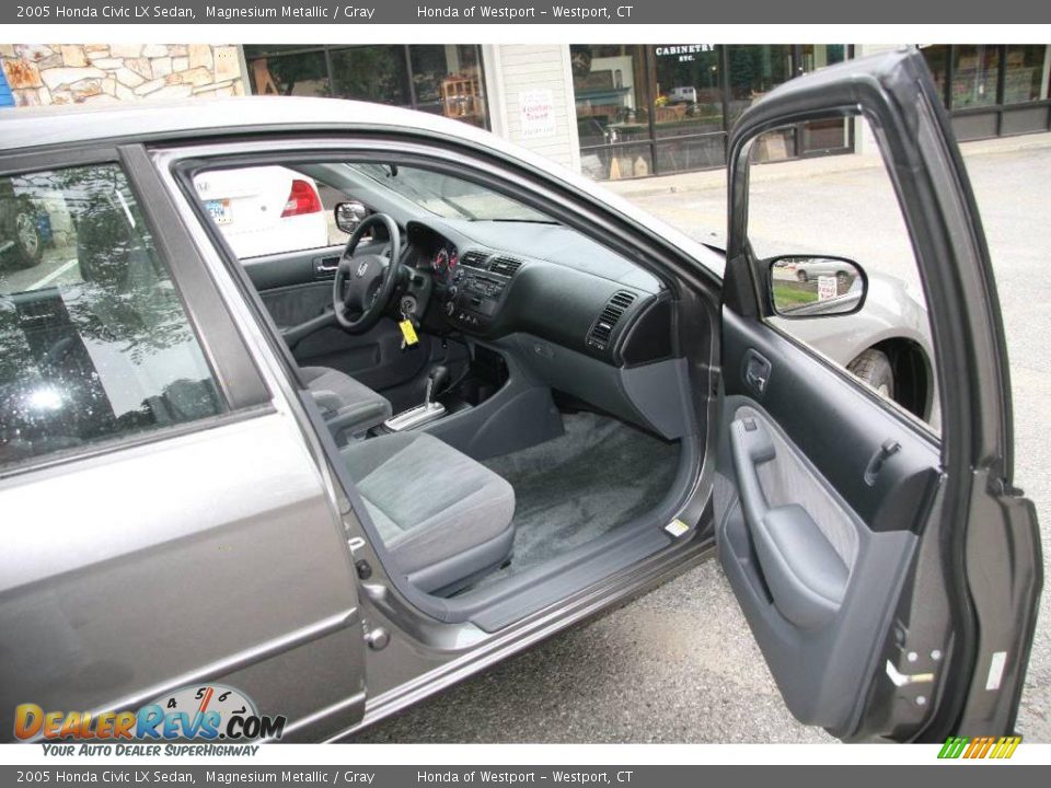 2005 Honda Civic LX Sedan Magnesium Metallic / Gray Photo #11