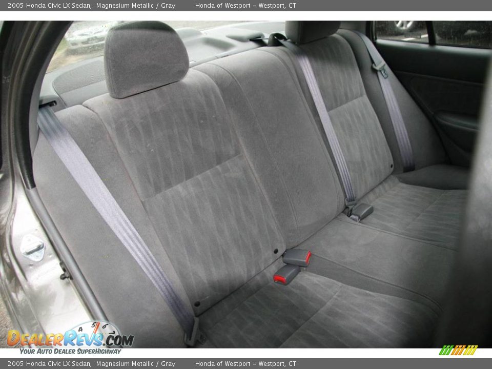 2005 Honda Civic LX Sedan Magnesium Metallic / Gray Photo #13