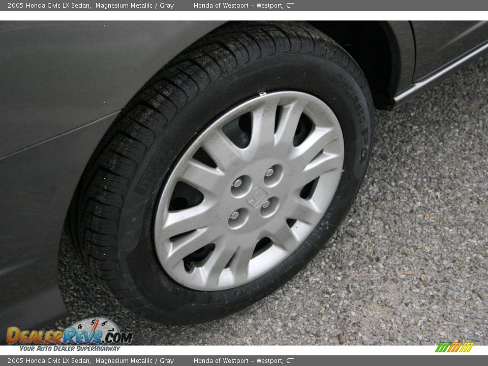 2005 Honda Civic LX Sedan Magnesium Metallic / Gray Photo #20