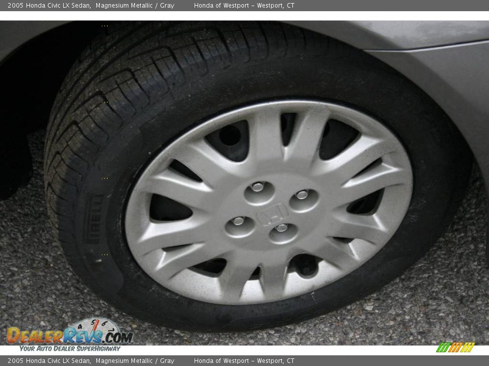 2005 Honda Civic LX Sedan Magnesium Metallic / Gray Photo #21