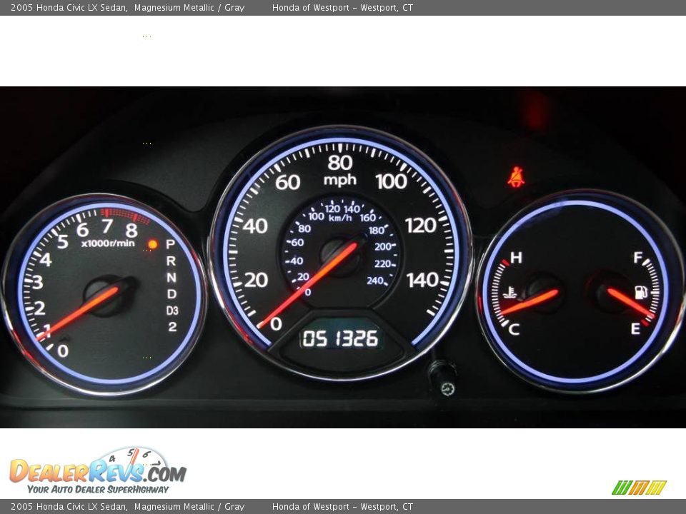 2005 Honda Civic LX Sedan Magnesium Metallic / Gray Photo #24