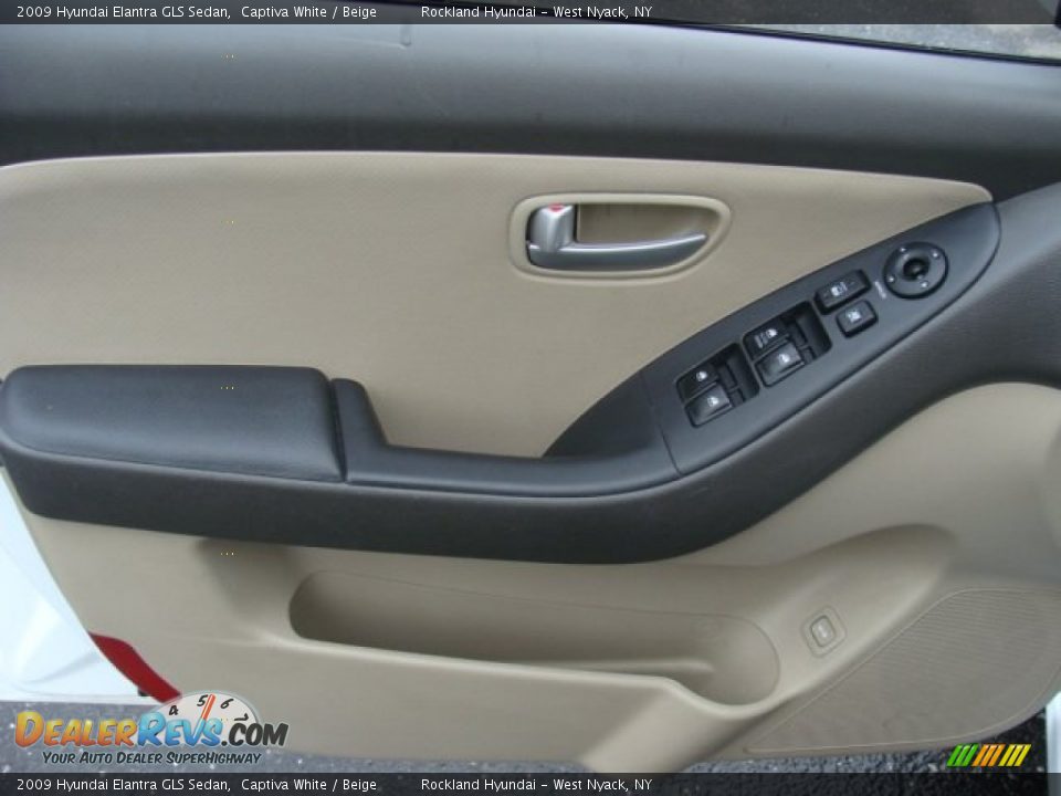 2009 Hyundai Elantra GLS Sedan Captiva White / Beige Photo #7
