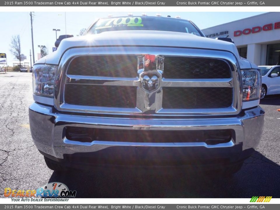 2015 Ram 3500 Tradesman Crew Cab 4x4 Dual Rear Wheel Bright White / Black/Diesel Gray Photo #2