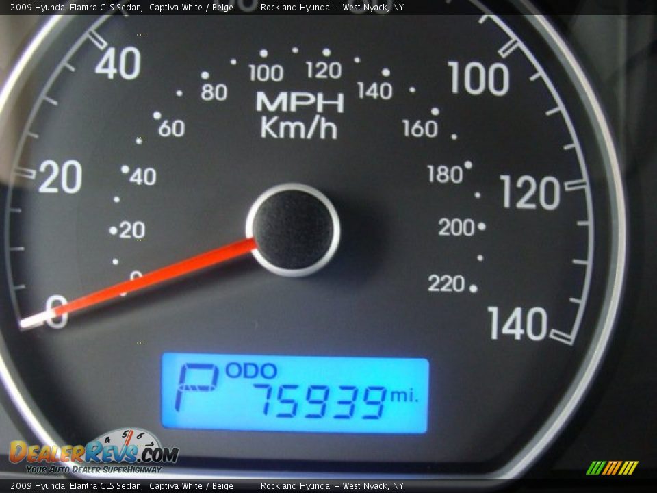 2009 Hyundai Elantra GLS Sedan Captiva White / Beige Photo #15