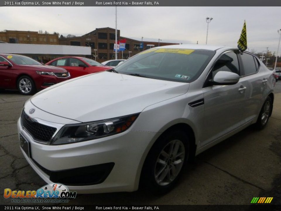 2011 Kia Optima LX Snow White Pearl / Beige Photo #4