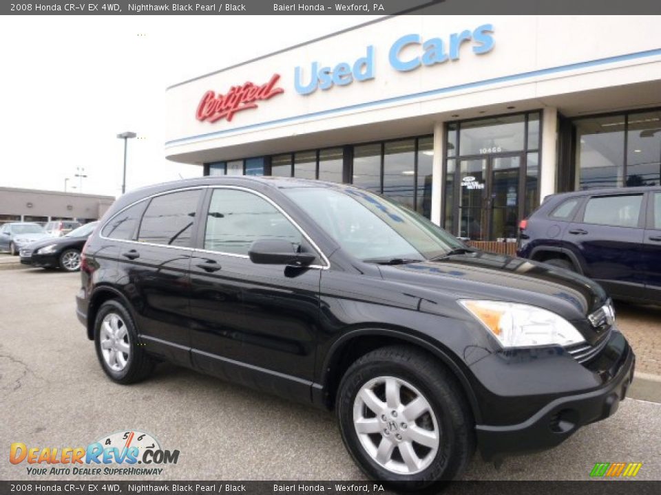 2008 Honda CR-V EX 4WD Nighthawk Black Pearl / Black Photo #1