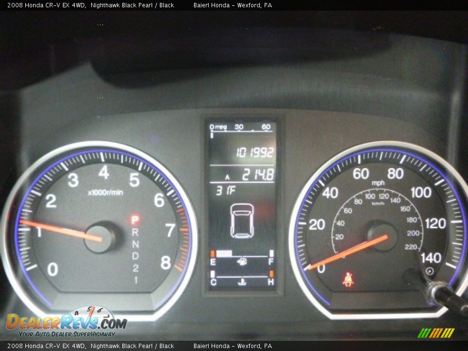 2008 Honda CR-V EX 4WD Nighthawk Black Pearl / Black Photo #19