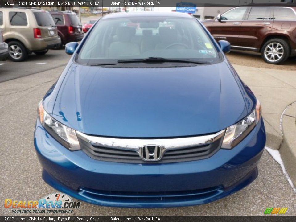 2012 Honda Civic LX Sedan Dyno Blue Pearl / Gray Photo #8
