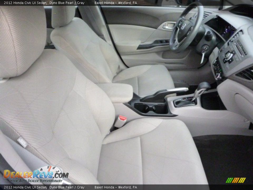 2012 Honda Civic LX Sedan Dyno Blue Pearl / Gray Photo #10