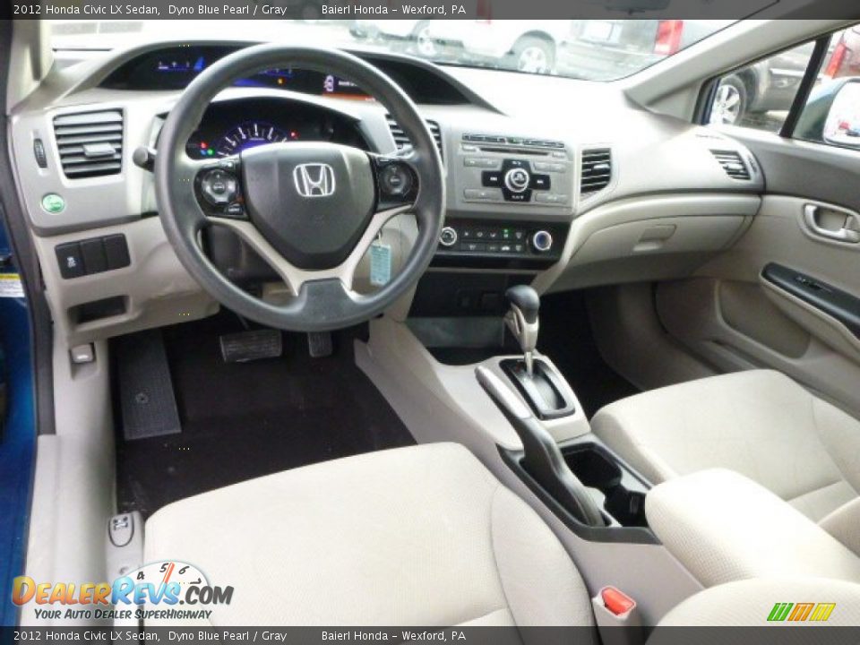2012 Honda Civic LX Sedan Dyno Blue Pearl / Gray Photo #16