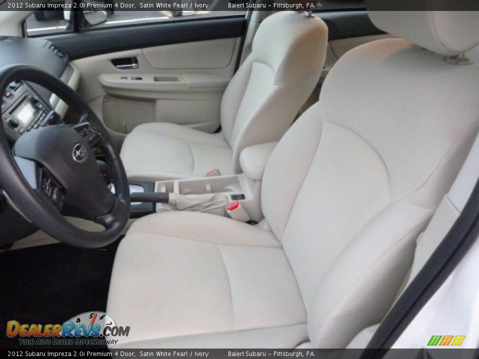 2012 Subaru Impreza 2.0i Premium 4 Door Satin White Pearl / Ivory Photo #11