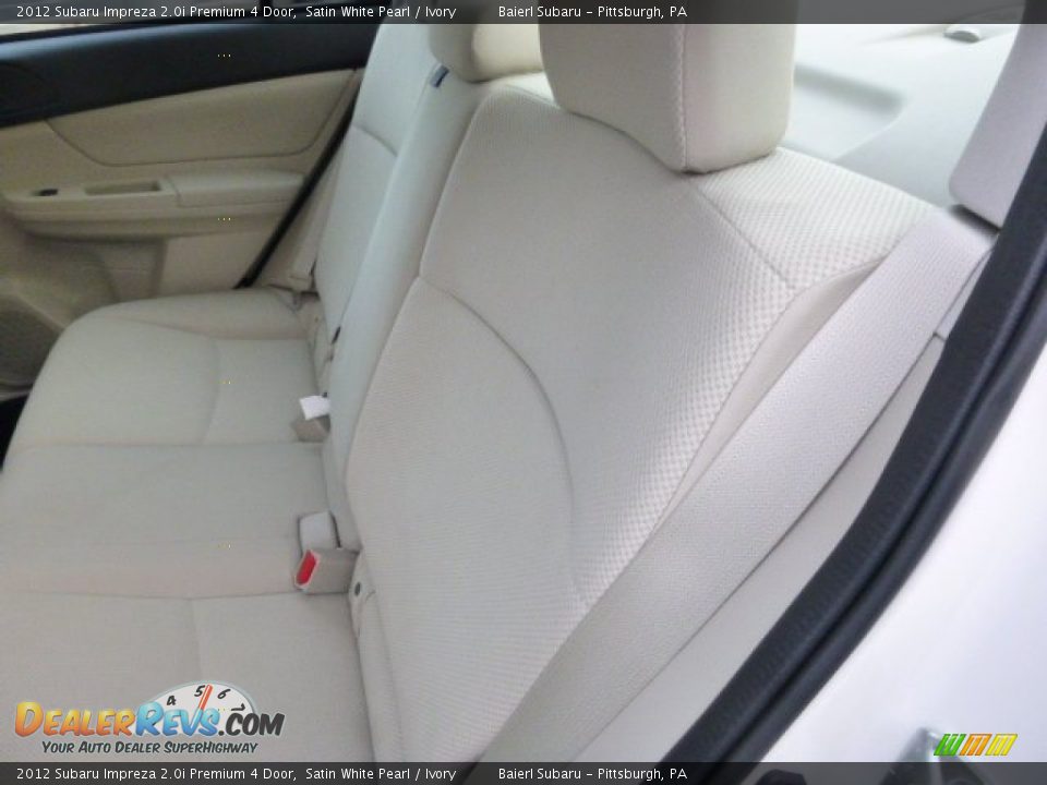 2012 Subaru Impreza 2.0i Premium 4 Door Satin White Pearl / Ivory Photo #12