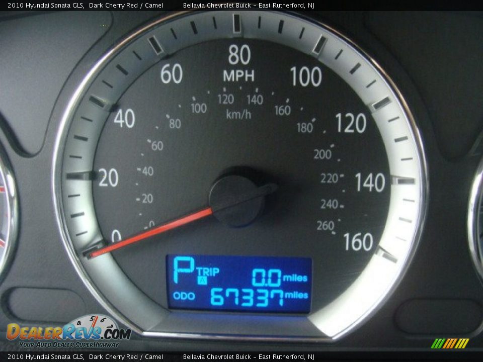 2010 Hyundai Sonata GLS Dark Cherry Red / Camel Photo #10