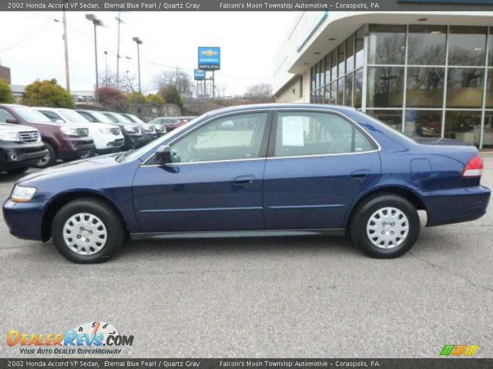 2002 Honda Accord VP Sedan Eternal Blue Pearl / Quartz Gray Photo #2