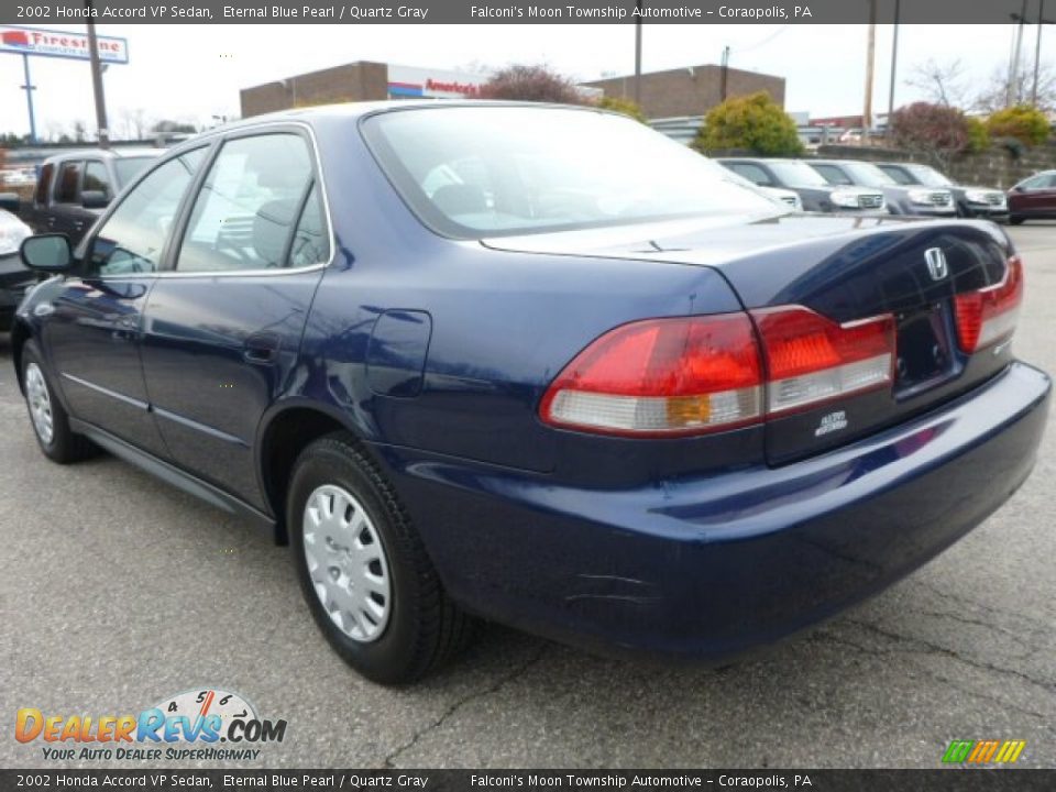 2002 Honda Accord VP Sedan Eternal Blue Pearl / Quartz Gray Photo #3