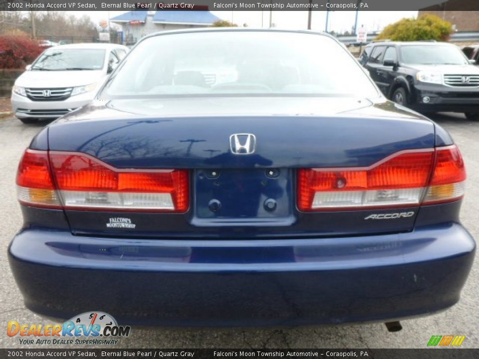 2002 Honda Accord VP Sedan Eternal Blue Pearl / Quartz Gray Photo #4