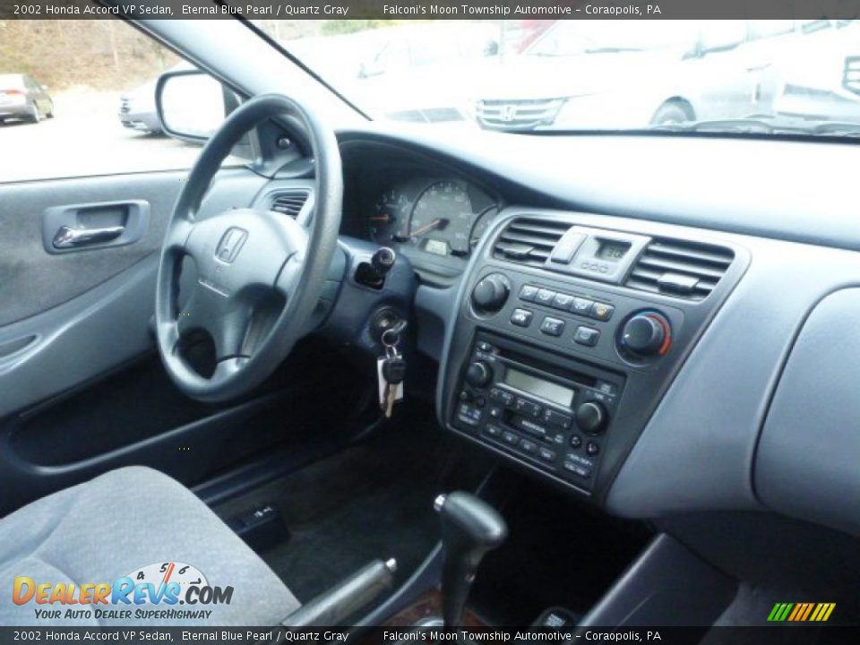 2002 Honda Accord VP Sedan Eternal Blue Pearl / Quartz Gray Photo #9