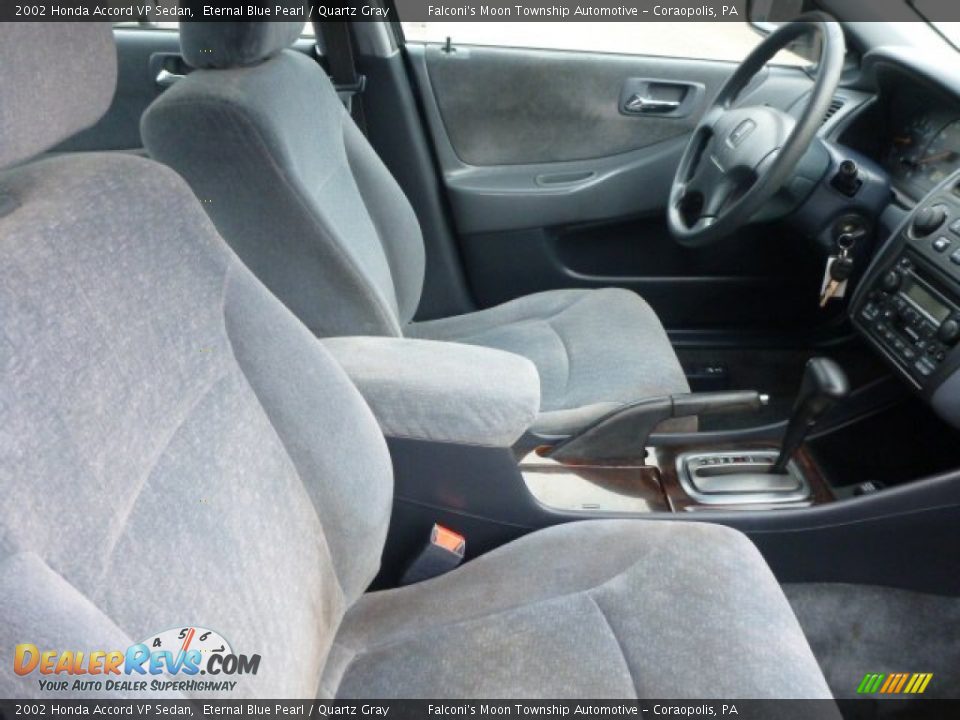 2002 Honda Accord VP Sedan Eternal Blue Pearl / Quartz Gray Photo #10