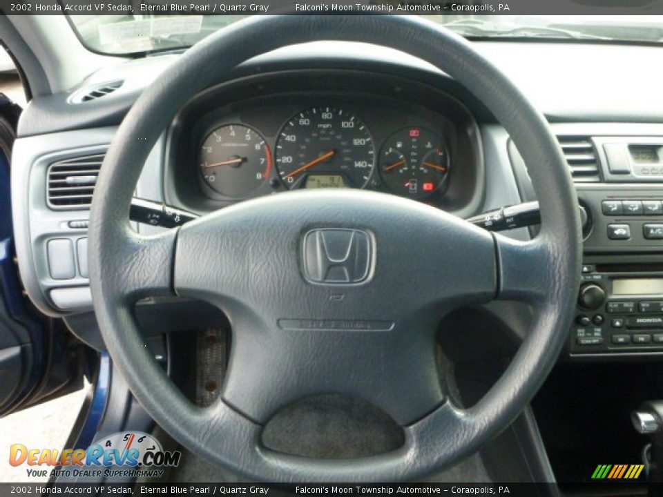 2002 Honda Accord VP Sedan Eternal Blue Pearl / Quartz Gray Photo #19