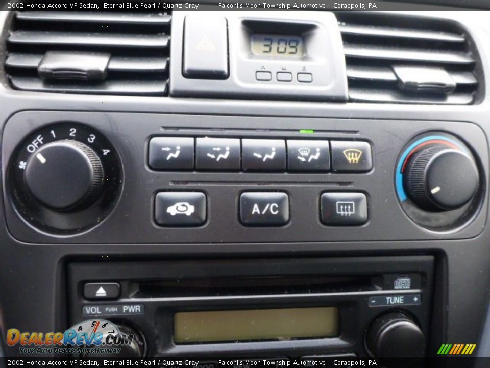 2002 Honda Accord VP Sedan Eternal Blue Pearl / Quartz Gray Photo #22