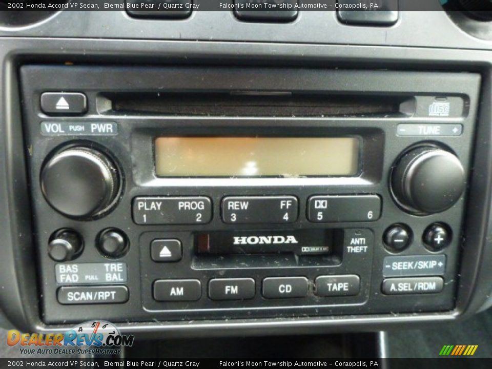 2002 Honda Accord VP Sedan Eternal Blue Pearl / Quartz Gray Photo #23
